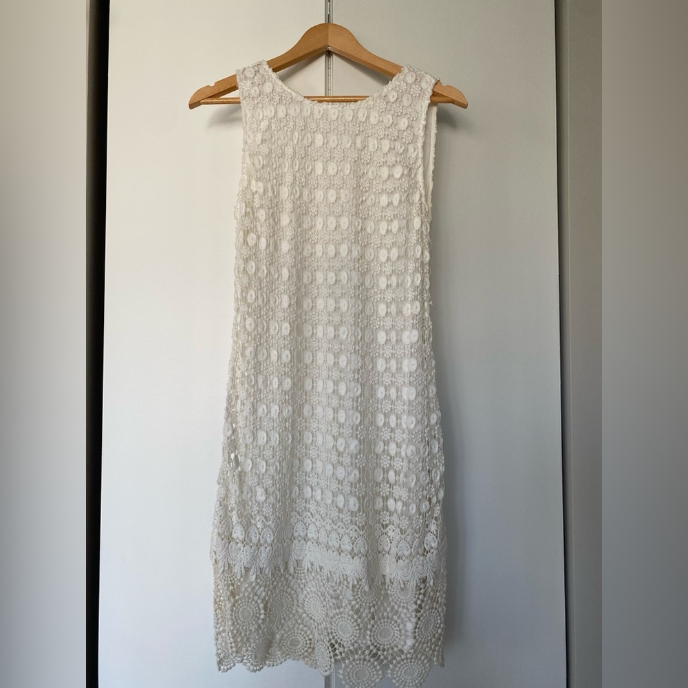 Lace Dress with Jersey Underlay